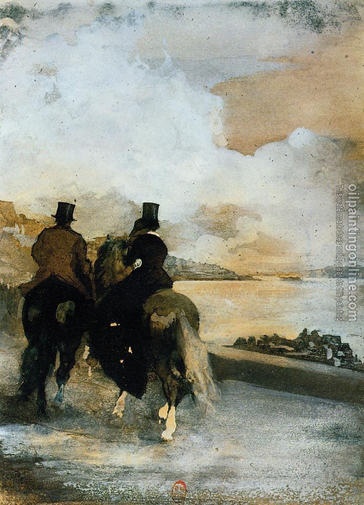 Degas, Edgar - Two Riders by a Lake